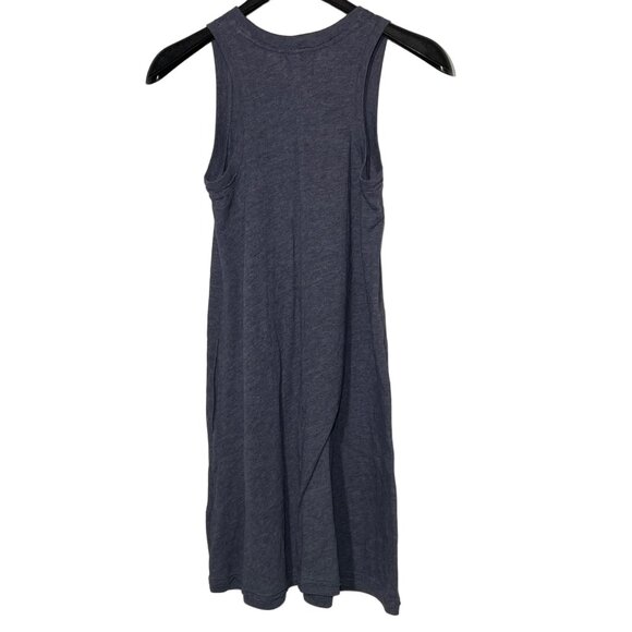 Nation LTD Phoebe Seam Front Slubbed Knit Mini Tank Dress Blue Sz XS Casual - Picture 2 of 7